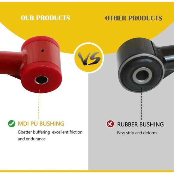 For 2007-2021 Toyota Tundra 2008-2022 Sequoia 2-4" Red Front Upper Control Arms - Picture 3 of 7